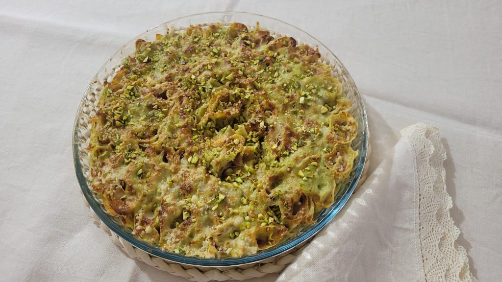 Roulés de Lasagnes Pistache et Mortadelle à la Friteuse à Air