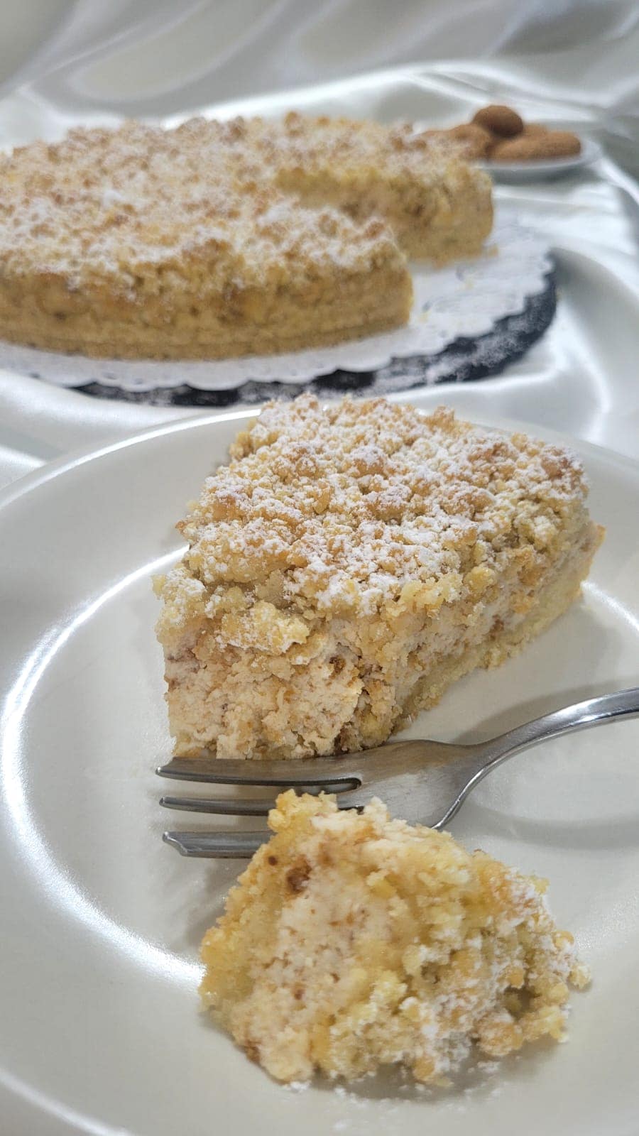 Gâteau Émietté à la Ricotta et Amaretti à la Friteuse à Air