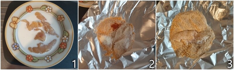 a. préparer une panure sans œufs pour les escalopes à la friteuse à air