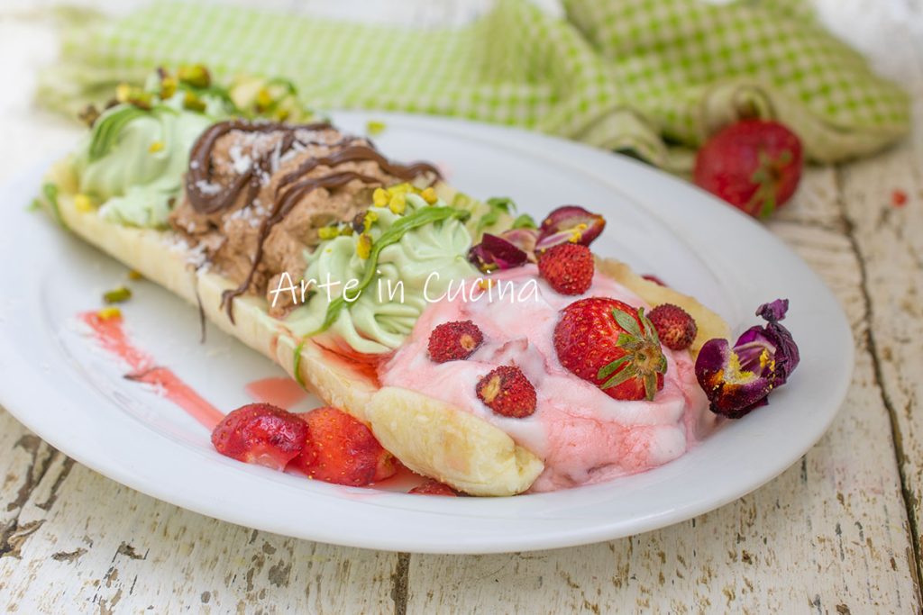 BANANA SPLIT dessert de fruits et glace