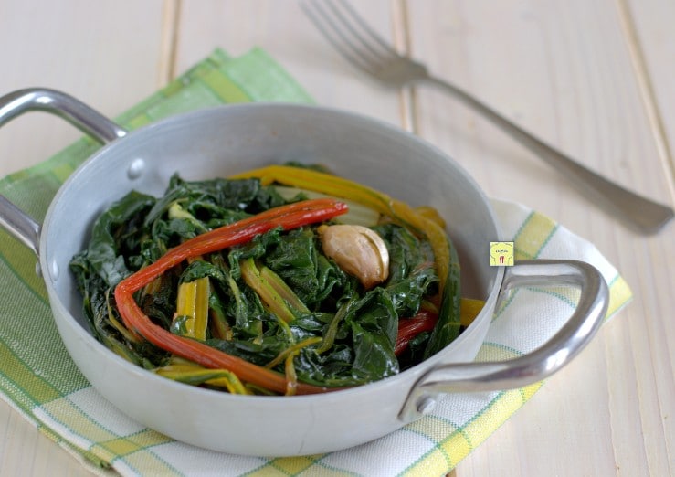 Blettes colorées sautées à la poêle