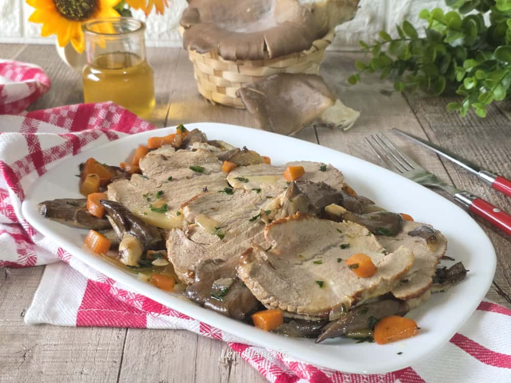 Rôti de veau aux champignons