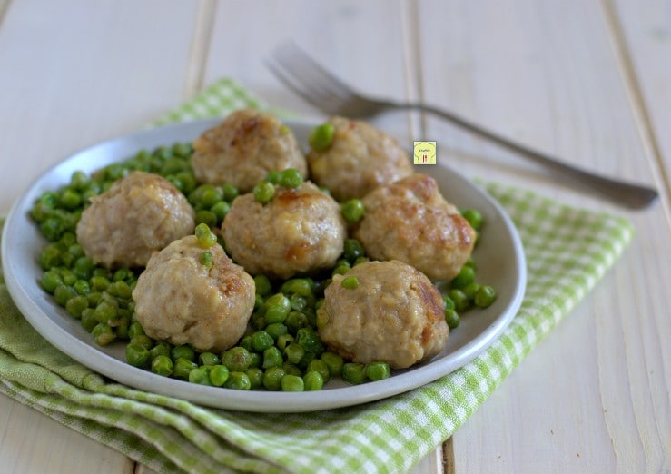 Boulettes avec des petits pois