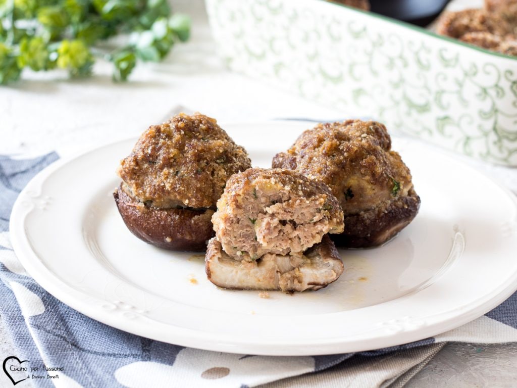 champignons farcis au four