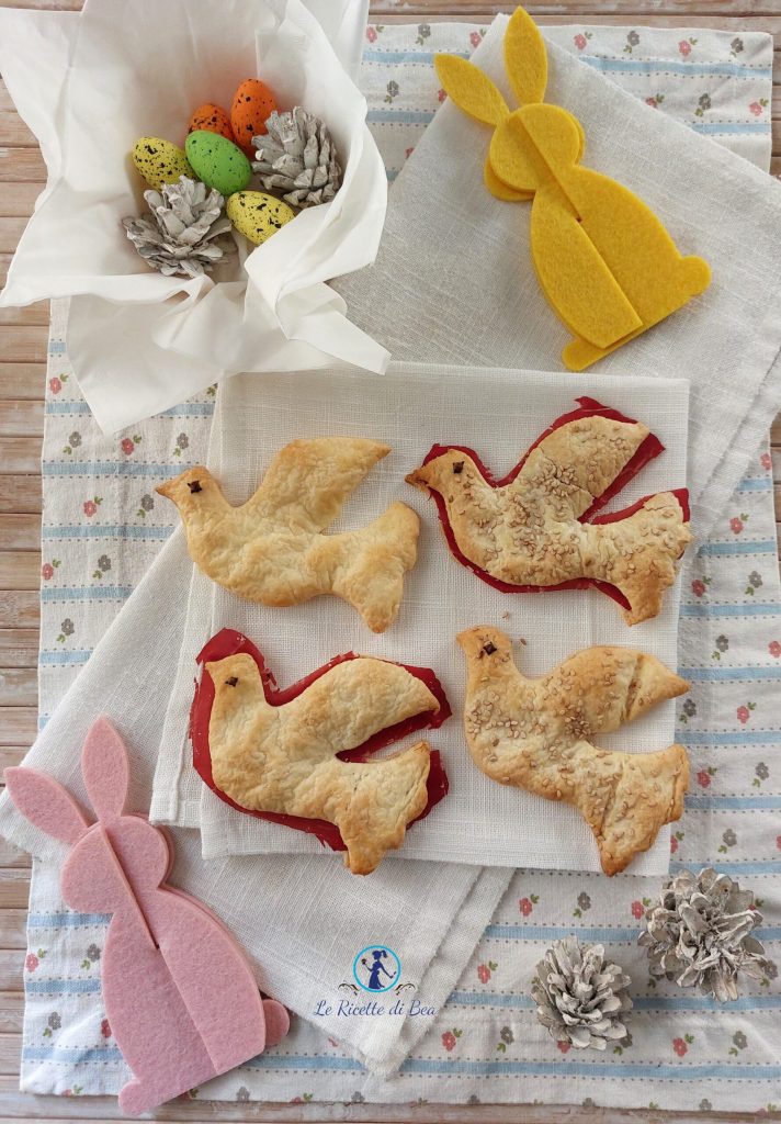 colombes en pâte feuilletée