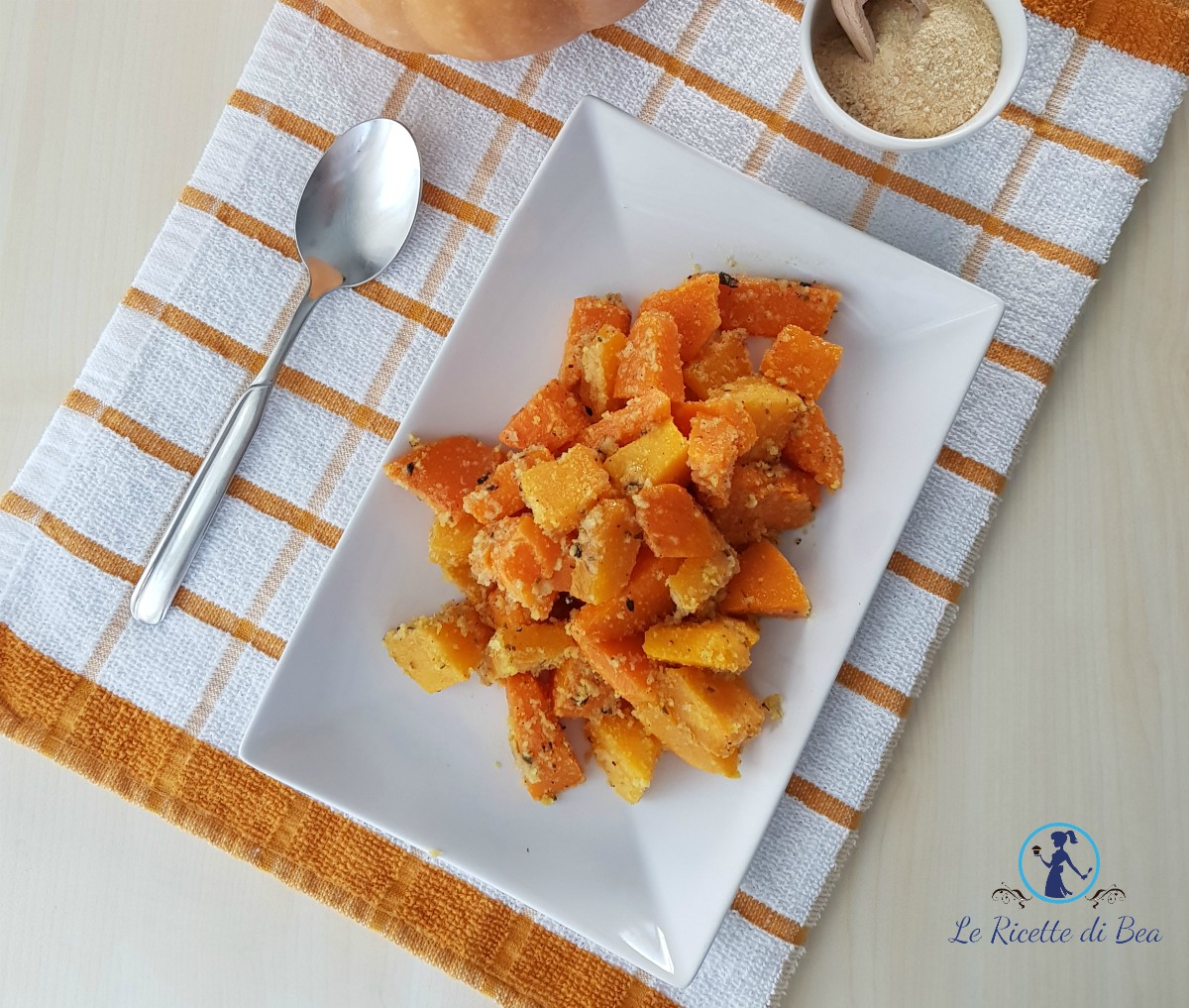 Courge au four sablée