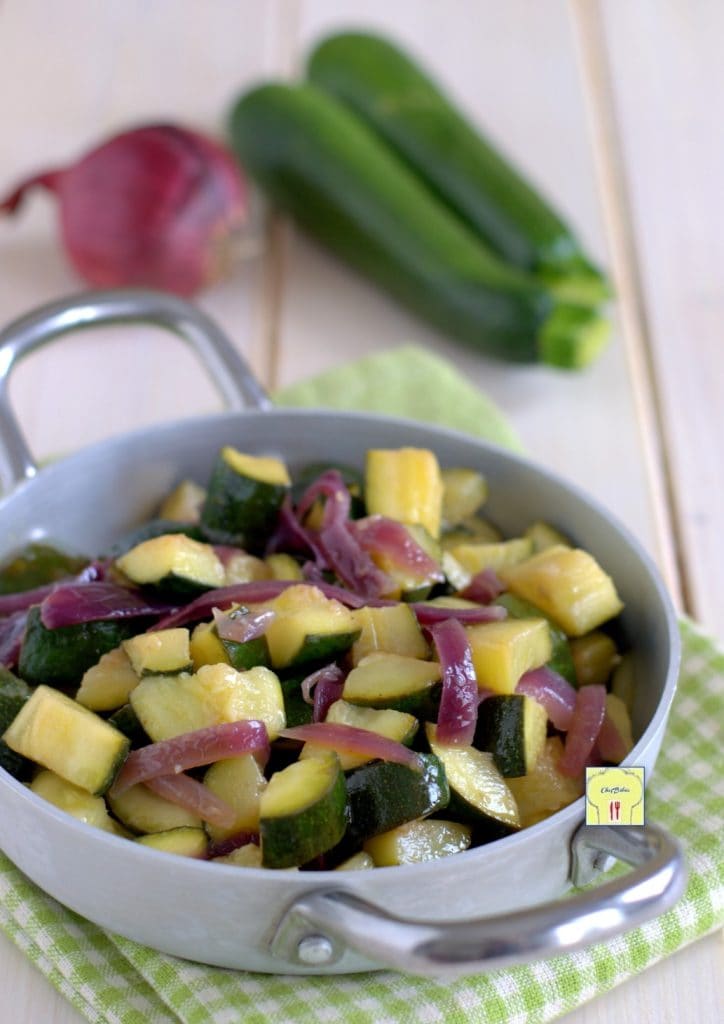 courgettes et oignon rouge à la poêle gp