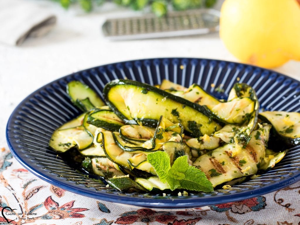 courgettes grillées marinées