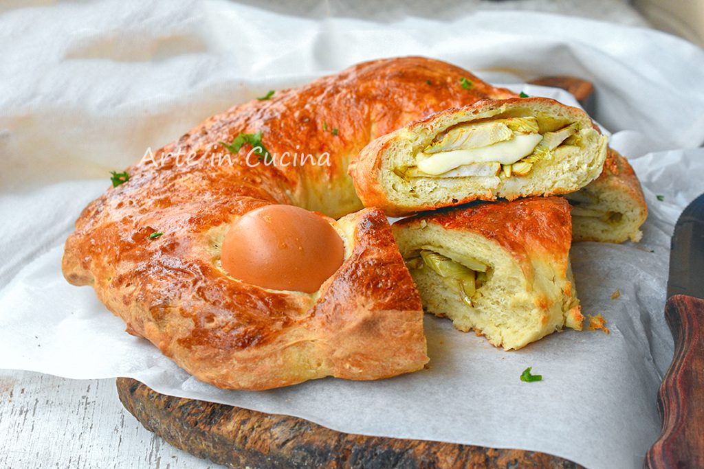 Couronne aux artichauts et provola