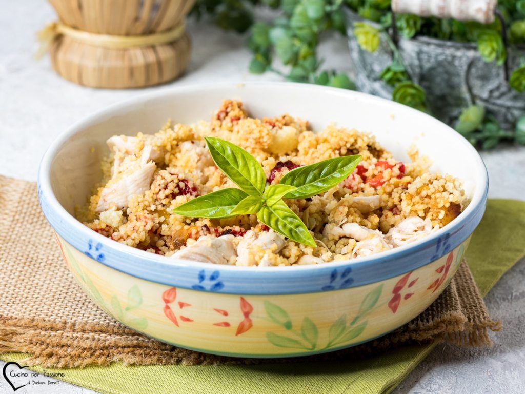 cous cous poulet et poivrons