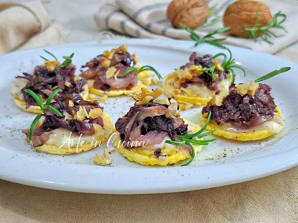 CROSTINI RADICCHIO GORGONZOLA et NOIX