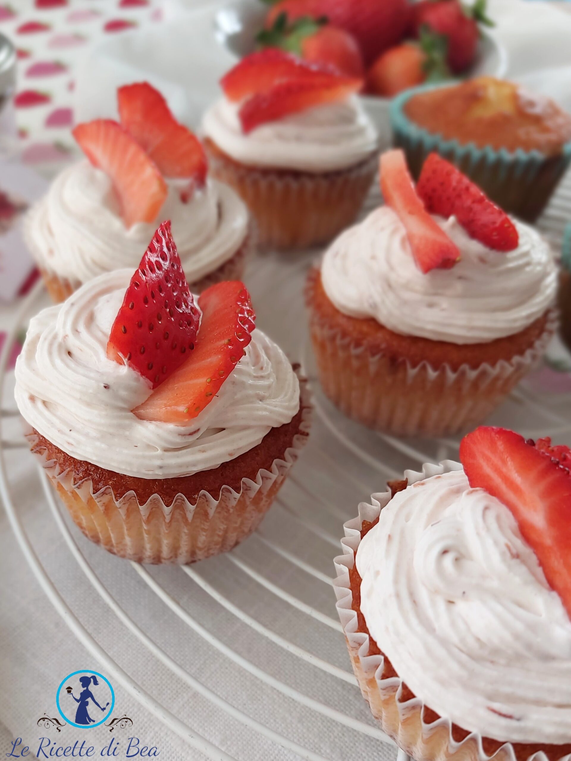 Cupcake aux fraises