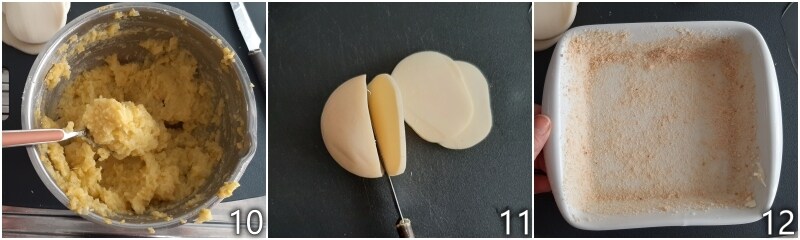 d. couper la scamorza en tranches