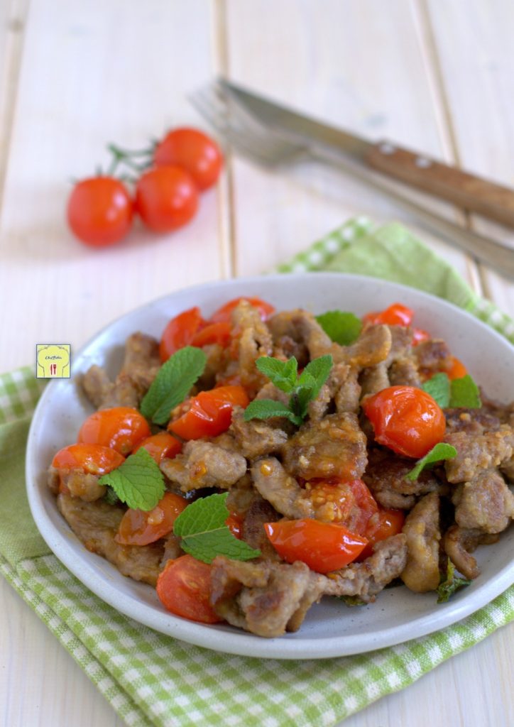 émincés de veau avec tomates cerises caramélisées gp