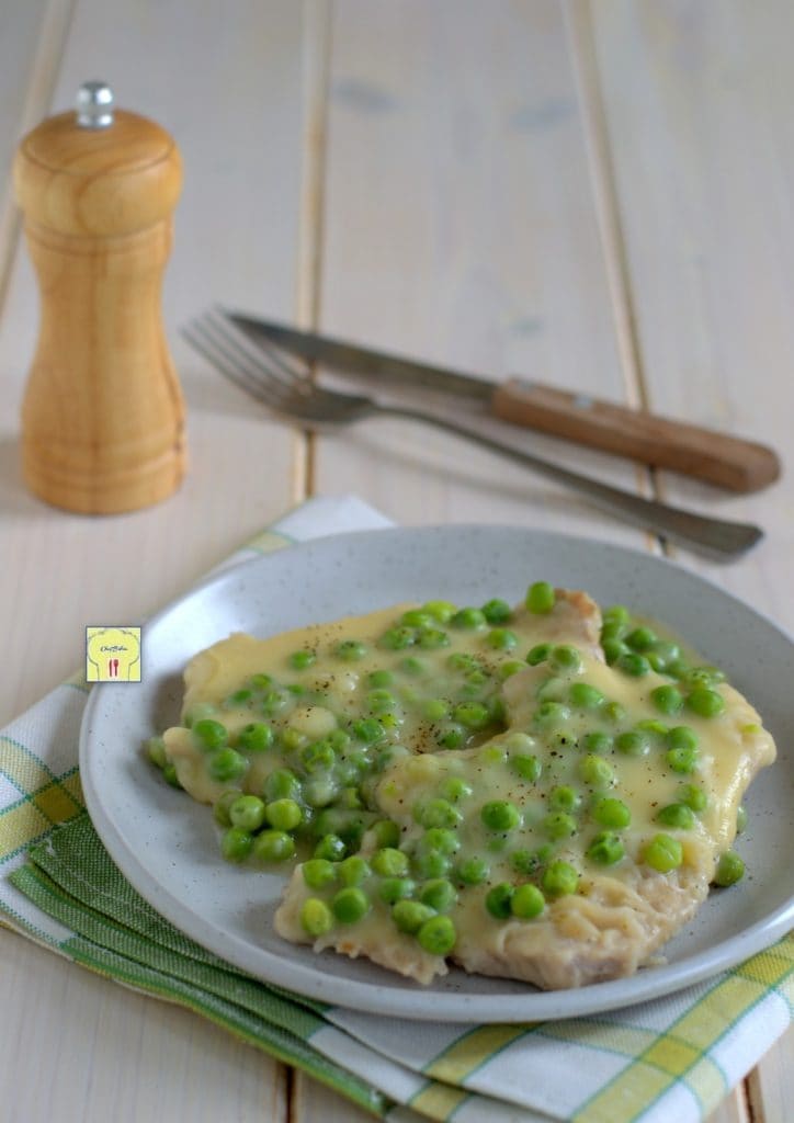 escalopes de longe avec des petits pois gp
