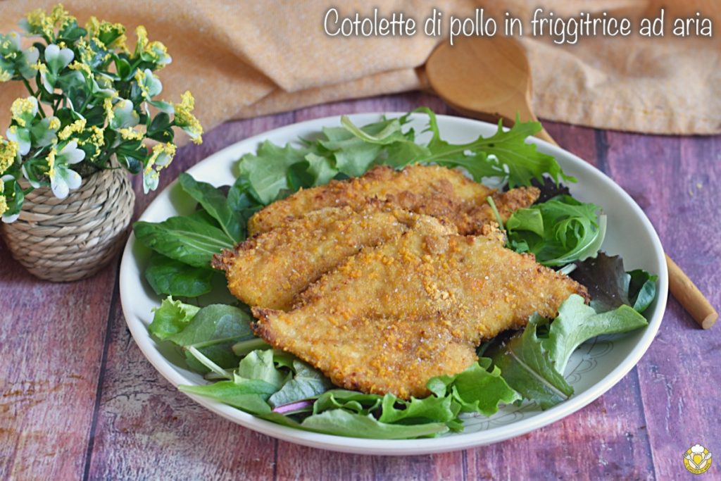 escalopes de poulet à la friteuse à air, méthode et temps de cuisson du poulet pané en airfryer le grain de maïs