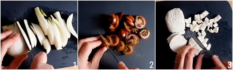 fenouils à la pizzaiola à la poêle avec tomate et mozzarella olives recette rapide savoureuse le grain de maïs 1 prépare ingrédients