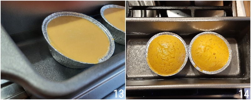flan de potiron avec fondue de parmesan et bacon croustillant recette 5 cuire au four au bain-marie