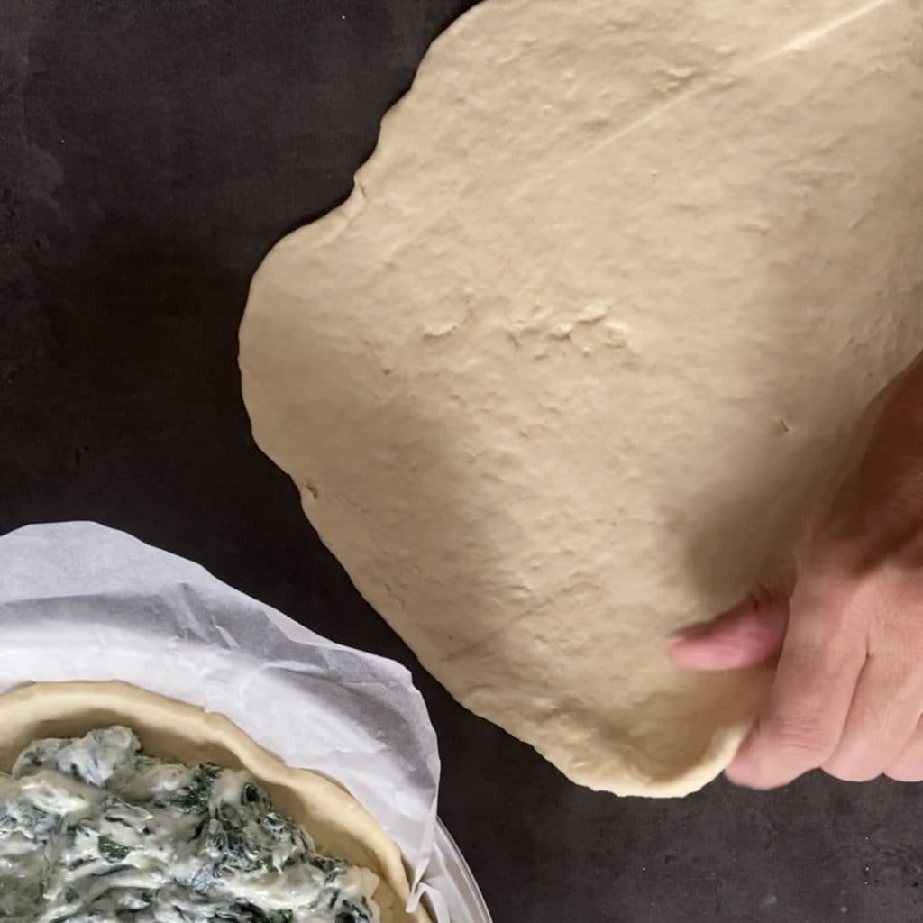 focaccia avec ricotta et épinards