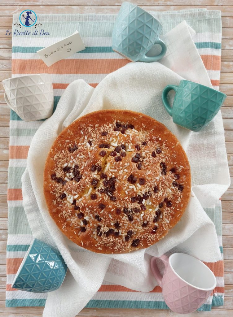 gâteau à la noix de coco et aux fruits des bois