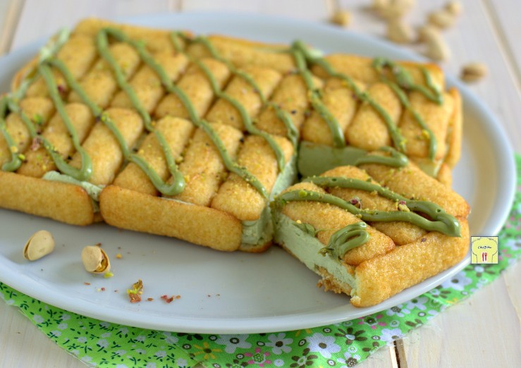 Gâteau de pavesini au pistache