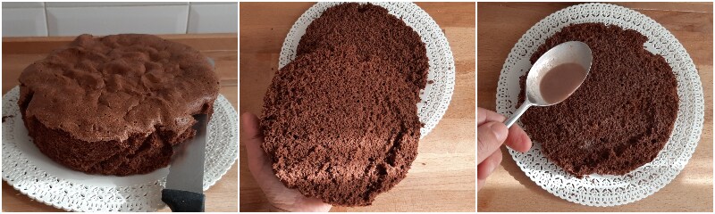 gâteau en forme de chat facile sans moule gâteau d'anniversaire gâteau garni et décoré avec chat le grain de maïs 1 imbiber génoise