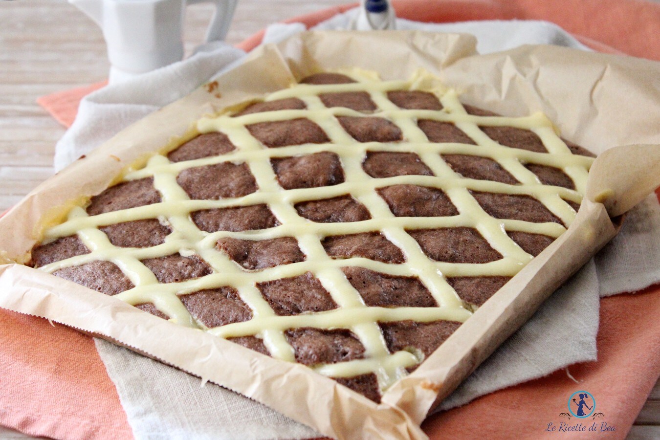 Gâteau duvet au cacao avec crème pâtissière recette facile