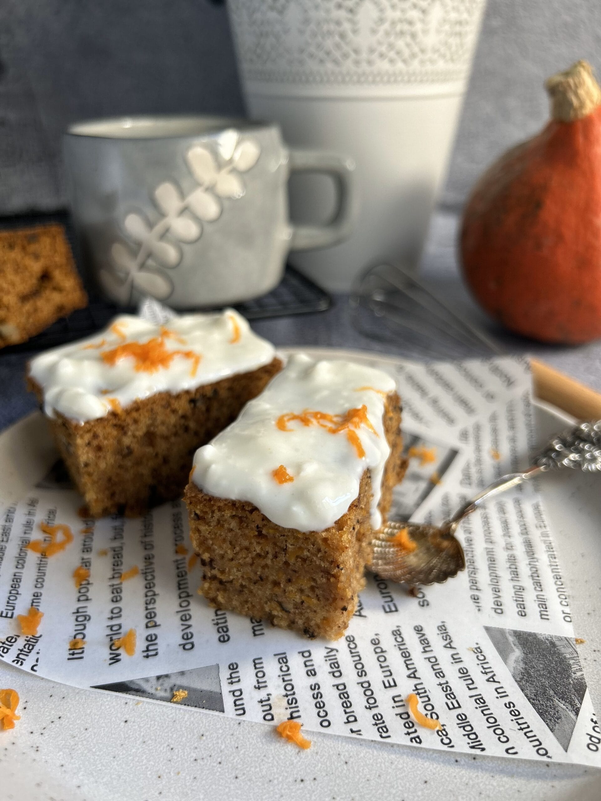 Gâteau à la citrouille et aux noix