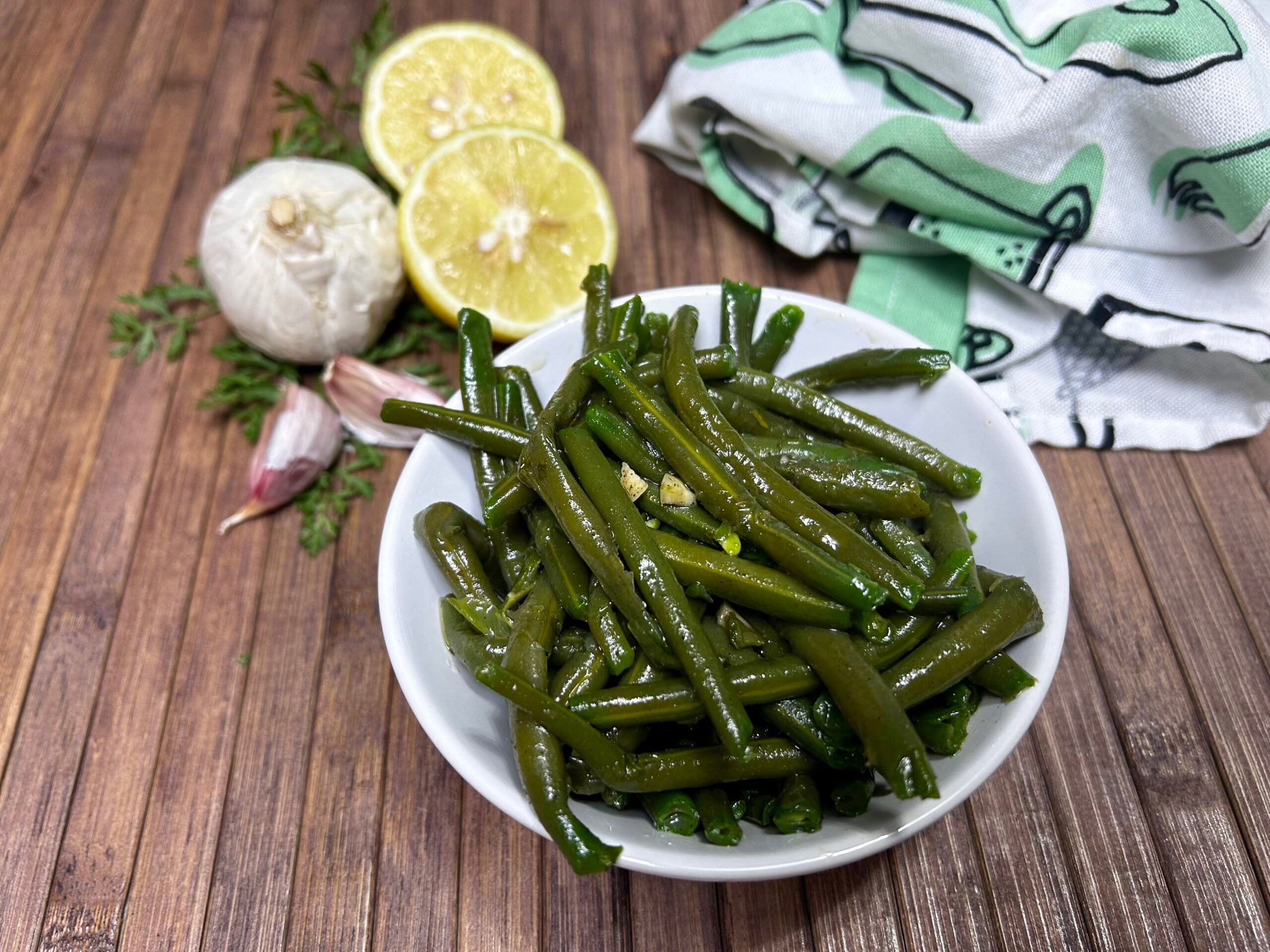 Haricots verts bouillis