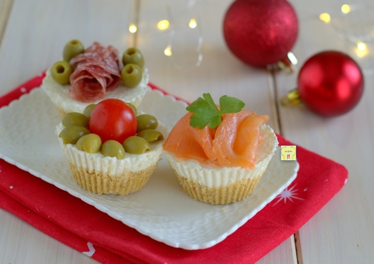 Mini cheesecakes salées