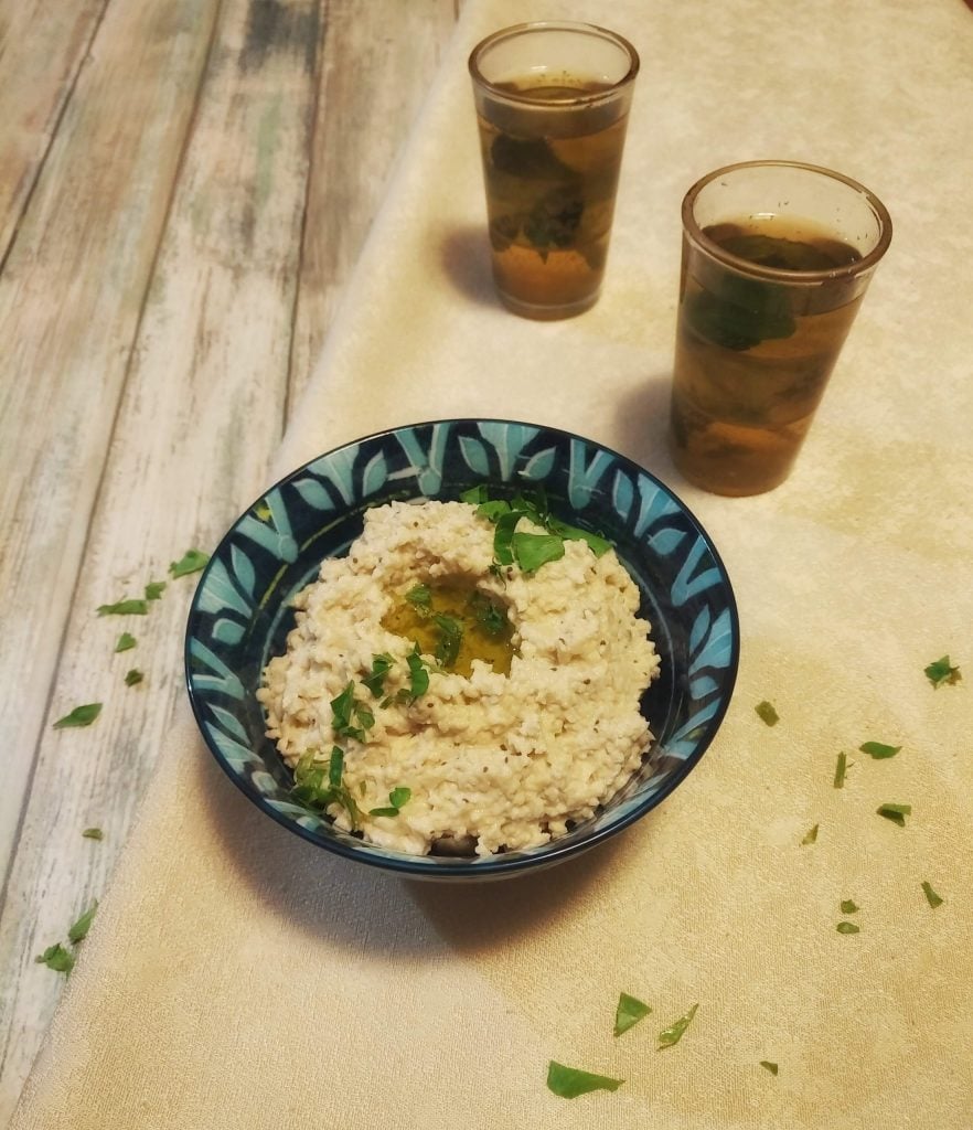 moutabel sauce d'aubergines Jordanie avec yaourt ViaggiandoMangiando