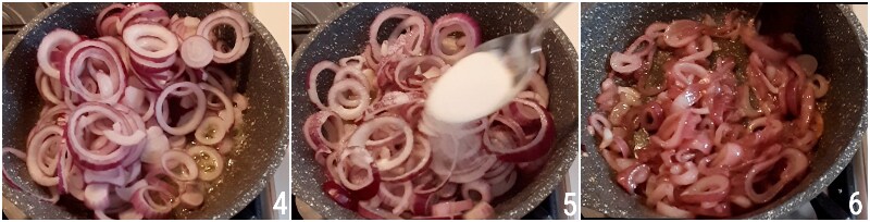 oignons rouges caramélisés avec vinaigre balsamique pour fromages hamburger recette facile il chicco di mais 2 faire revenir avec beurre