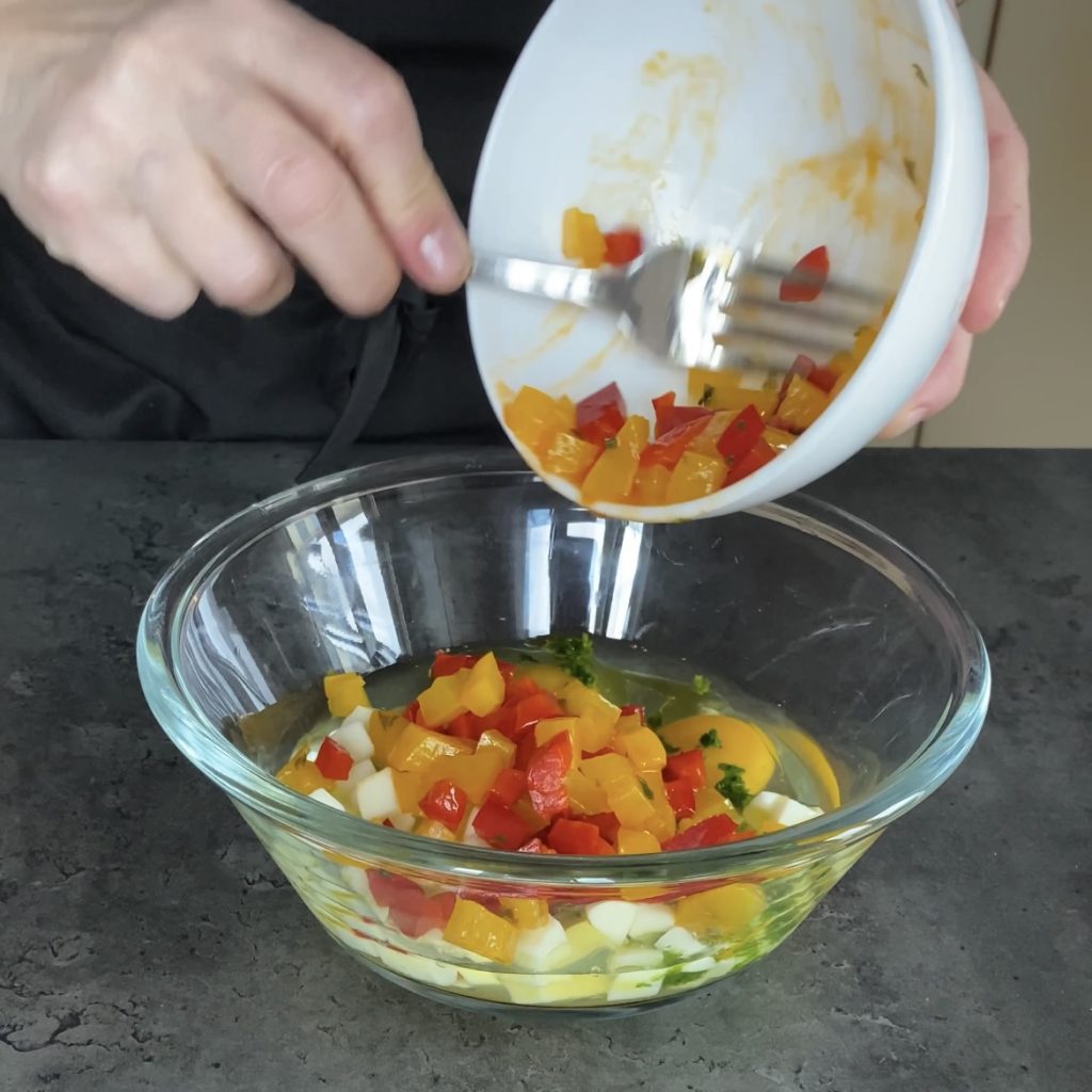 omelette aux poivrons