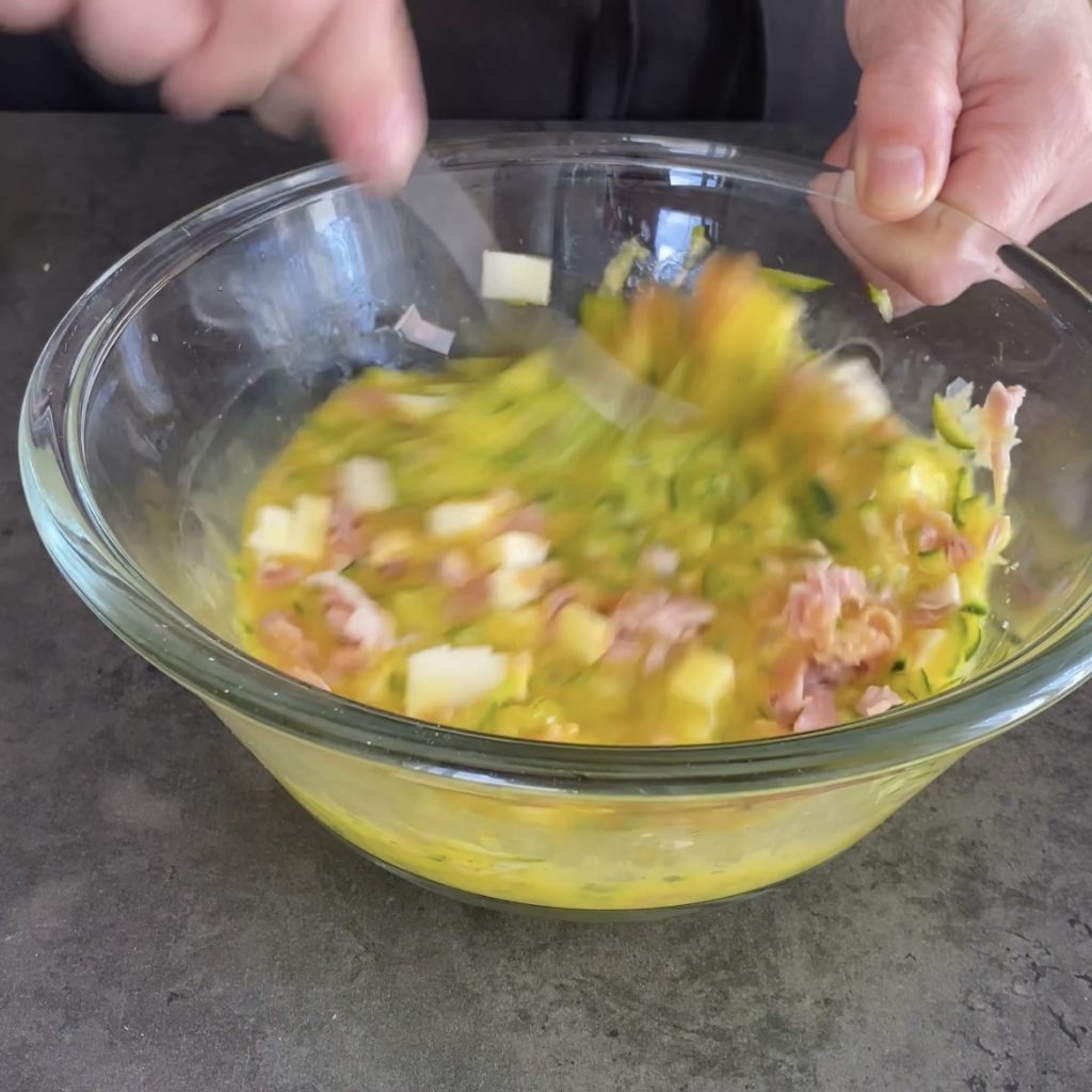 omelette de courgettes au four