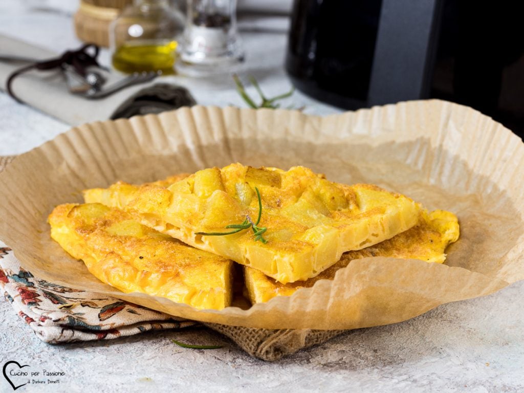 omelette de pommes de terre à la friteuse à air