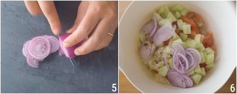 panzanella toscane recette originale avec concombre tomate oignon salade de pain rassis le chicco di mais 3 ajouter oignon