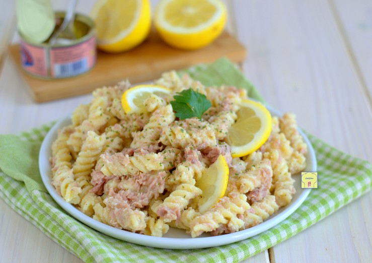 Pâtes froides thon et pesto de citrons