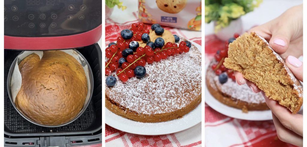 Gâteau au lait et biscuits à la friteuse à air