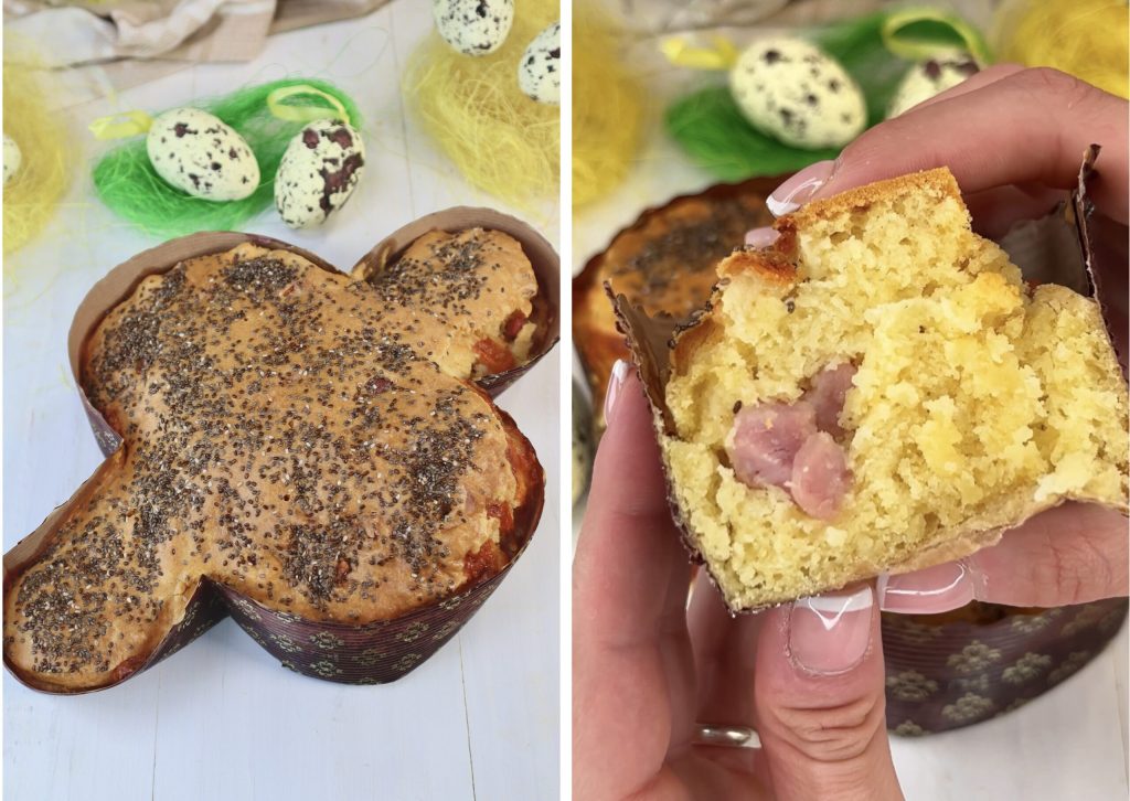 Colomba salée sans levure dans une friteuse à air