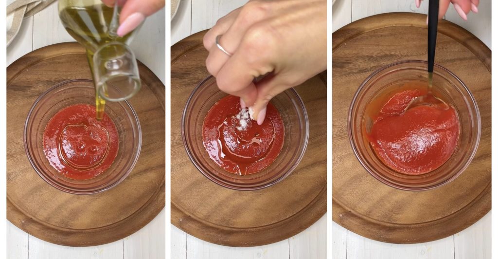 Rustique aux aubergines et provolone dans une friteuse à air