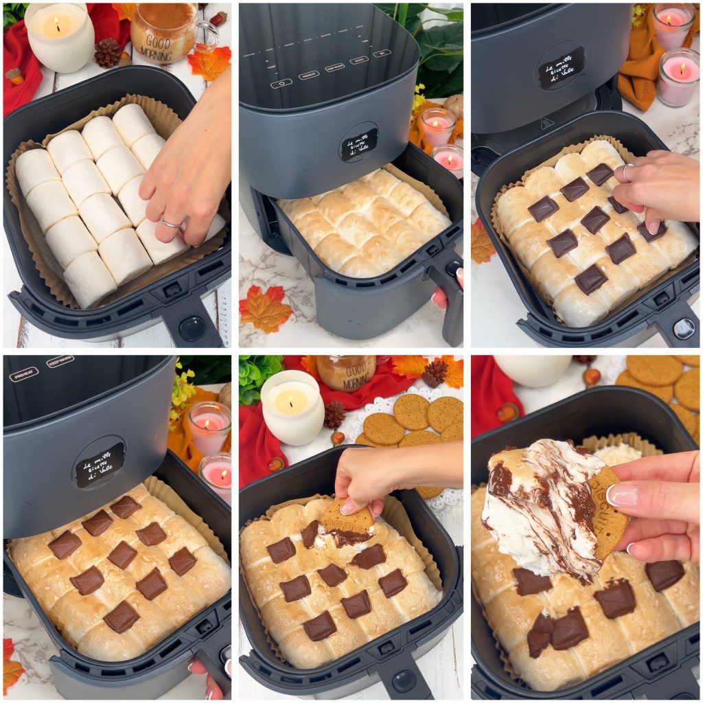Marshmallow et chocolat à la friteuse à air