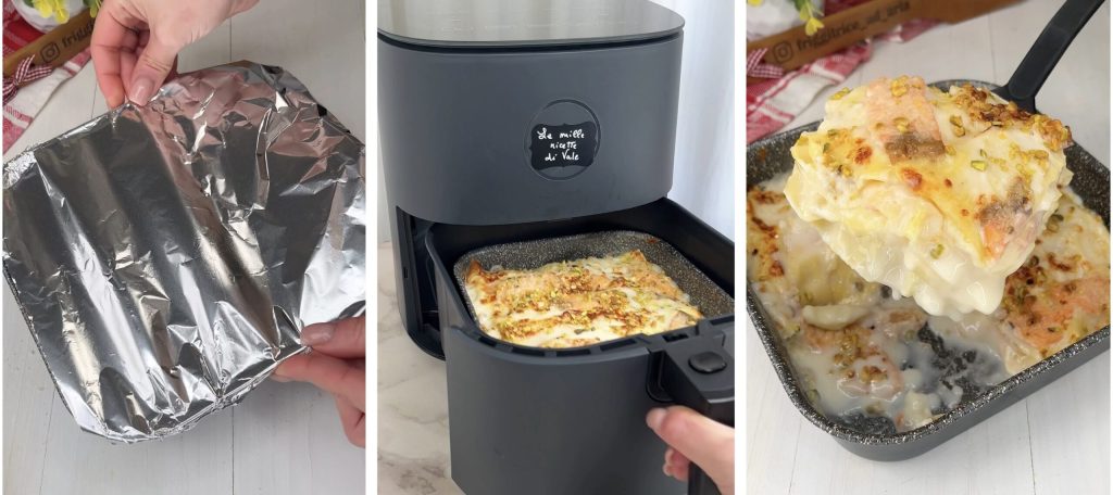Lasagnes au saumon et provola à la friteuse à air