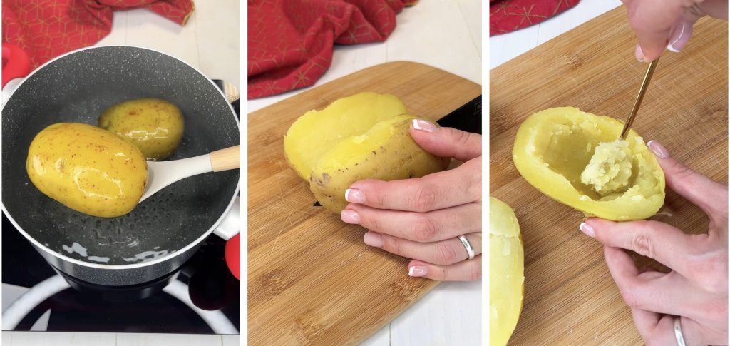 Pommes de terre farcies crémeuses à la friteuse à air