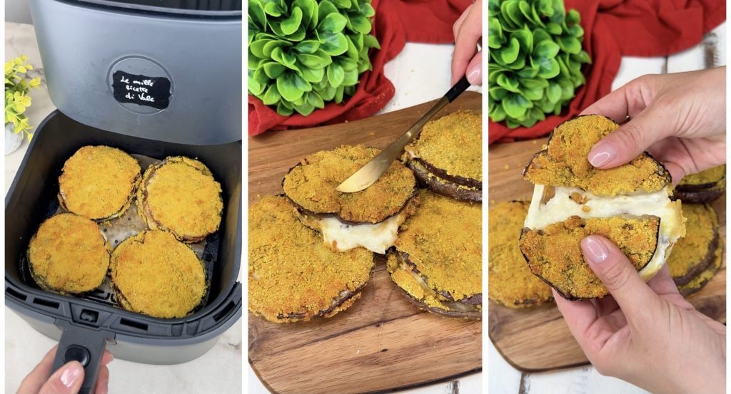 Cordon bleu d'aubergines à la friteuse à air