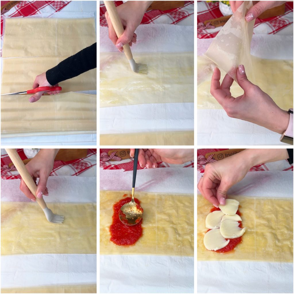 Feuilletés de pâte filo à la pizzaiola à la friteuse à air