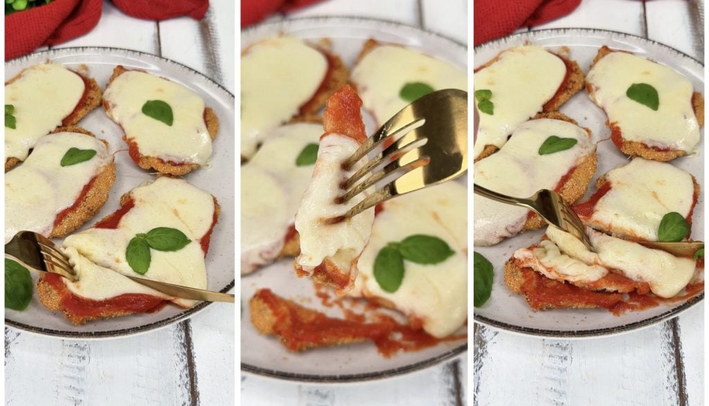 Escalopes panées à la pizzaiola - cuites à la friteuse à air