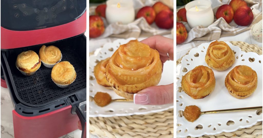 Roses de pomme à la friteuse à air