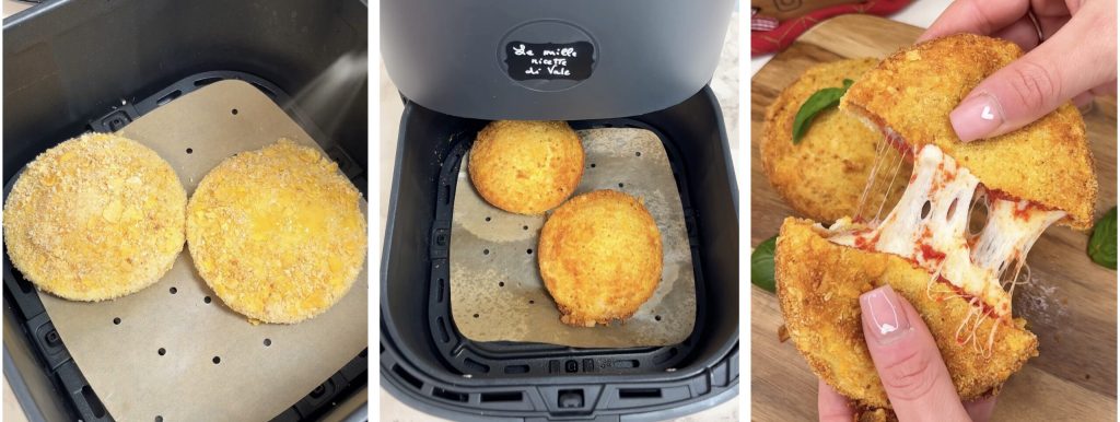 Médaillons de pain à la pizzaiola dans la friteuse à air