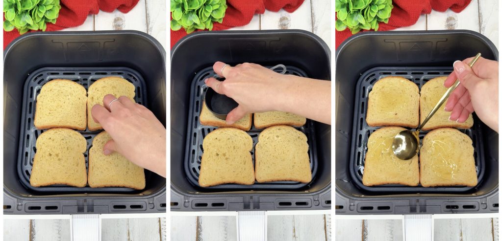 Egg toast avec cœur crémeux à la friteuse à air