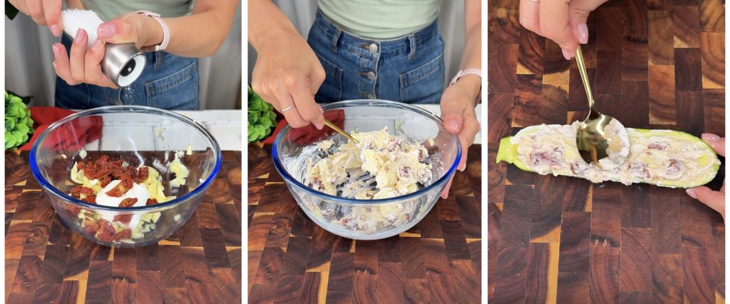 Courgettes farcies à la friteuse à air